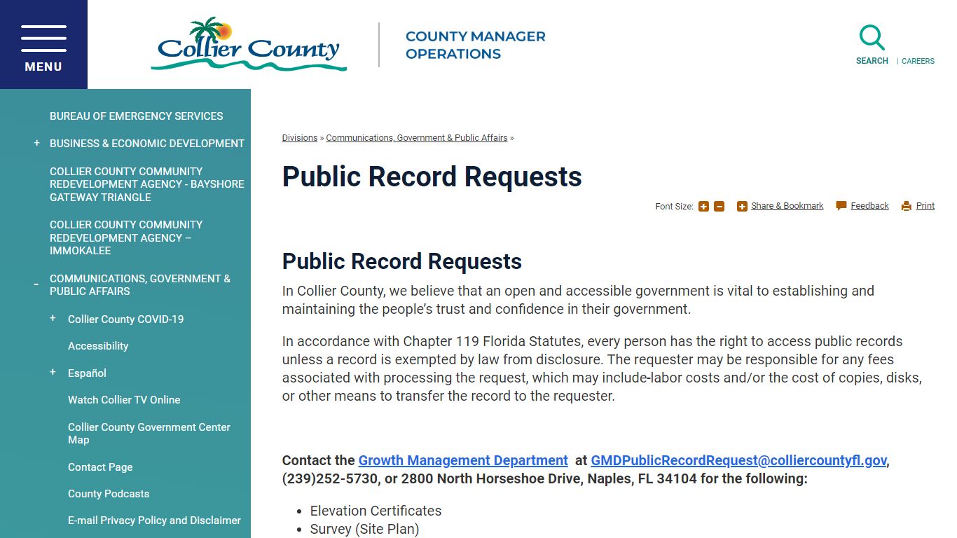 Public Record Requests | Collier County, FL